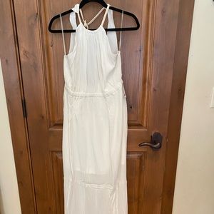 White floor length dress